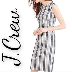 J.Crew 12 texture striped sleeveless dress